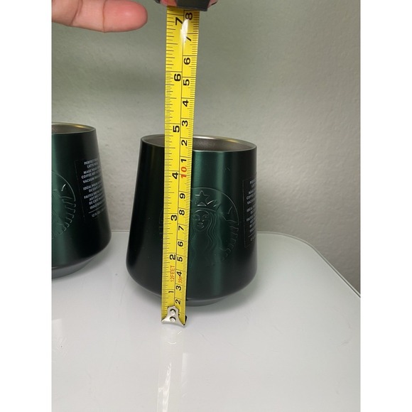 Starbucks 2 Perfect Pour Latte Mug Green Stainless Steel Vacuum Insulated 12 oz - Picture 7 of 9